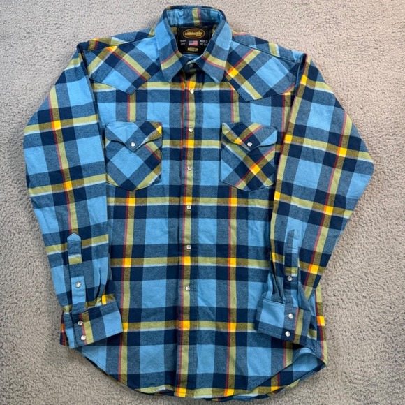 Whiteknuckler Brand Other - Whiteknuckler Brand Mens Medium Heavy Duty Flannel Western Pearl Snap Shirt USA